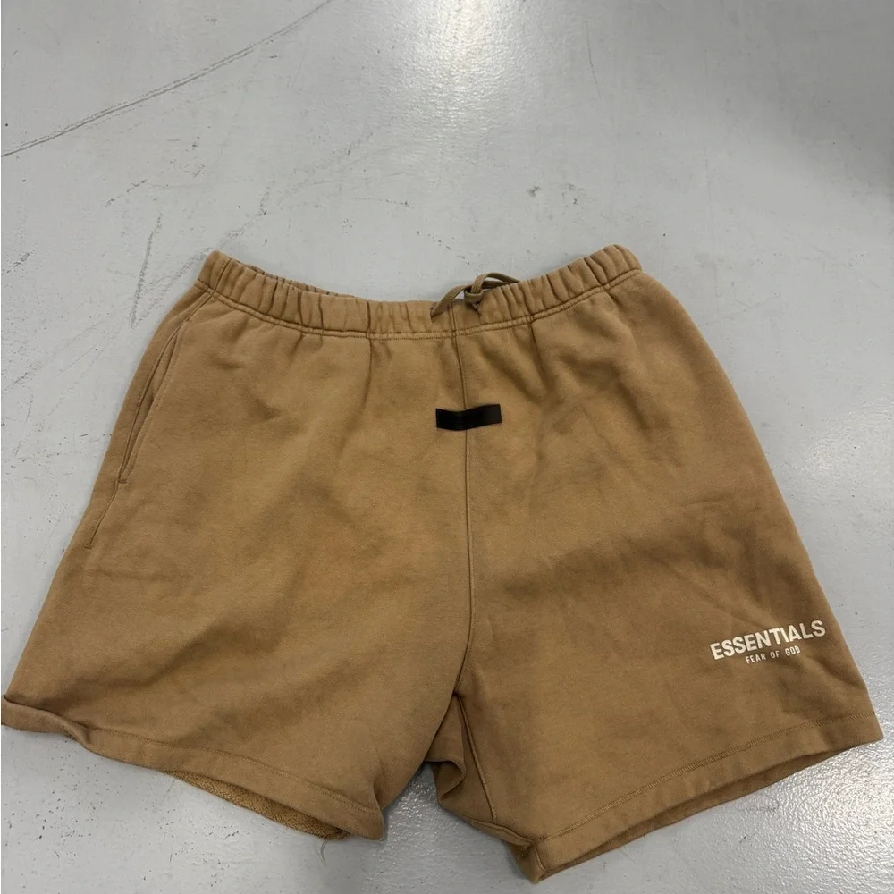 Essentials “FEAR OF GOD”  Brown Athletic Shorts for Men - Picture 4 of 4
